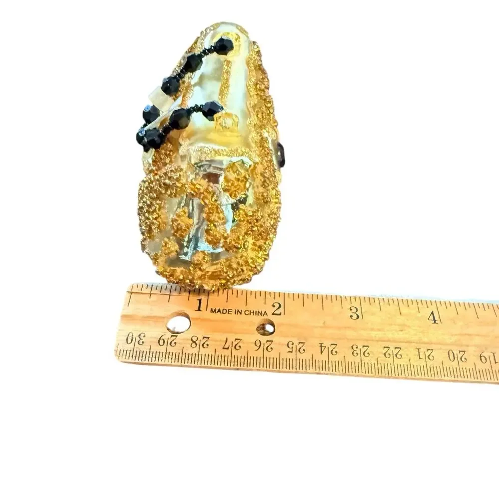 Pier 1‎ Imports Beaded Gold Purse Christmas Ornament BFF Girly Gift NWT